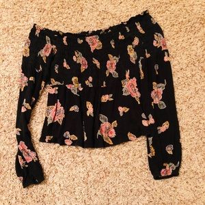 AEROPOSTLE Off the Shoulder Floral Top